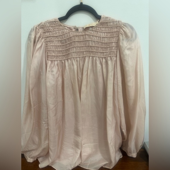 Tory Burch Silk Top, size 6, 100%silk, pale pink used once no cord - Picture 6 of 6